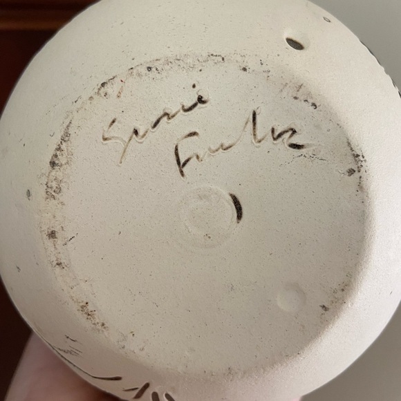 Native American Southwestern Hand Thrown Artist Signed Landscape Vase Bowl Pot - Picture 6 of 10